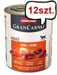 Animonda GranCarno Adult wołowina z kurczakiem Mokra Karma dla psa op. 800g Pakiet 12szt.